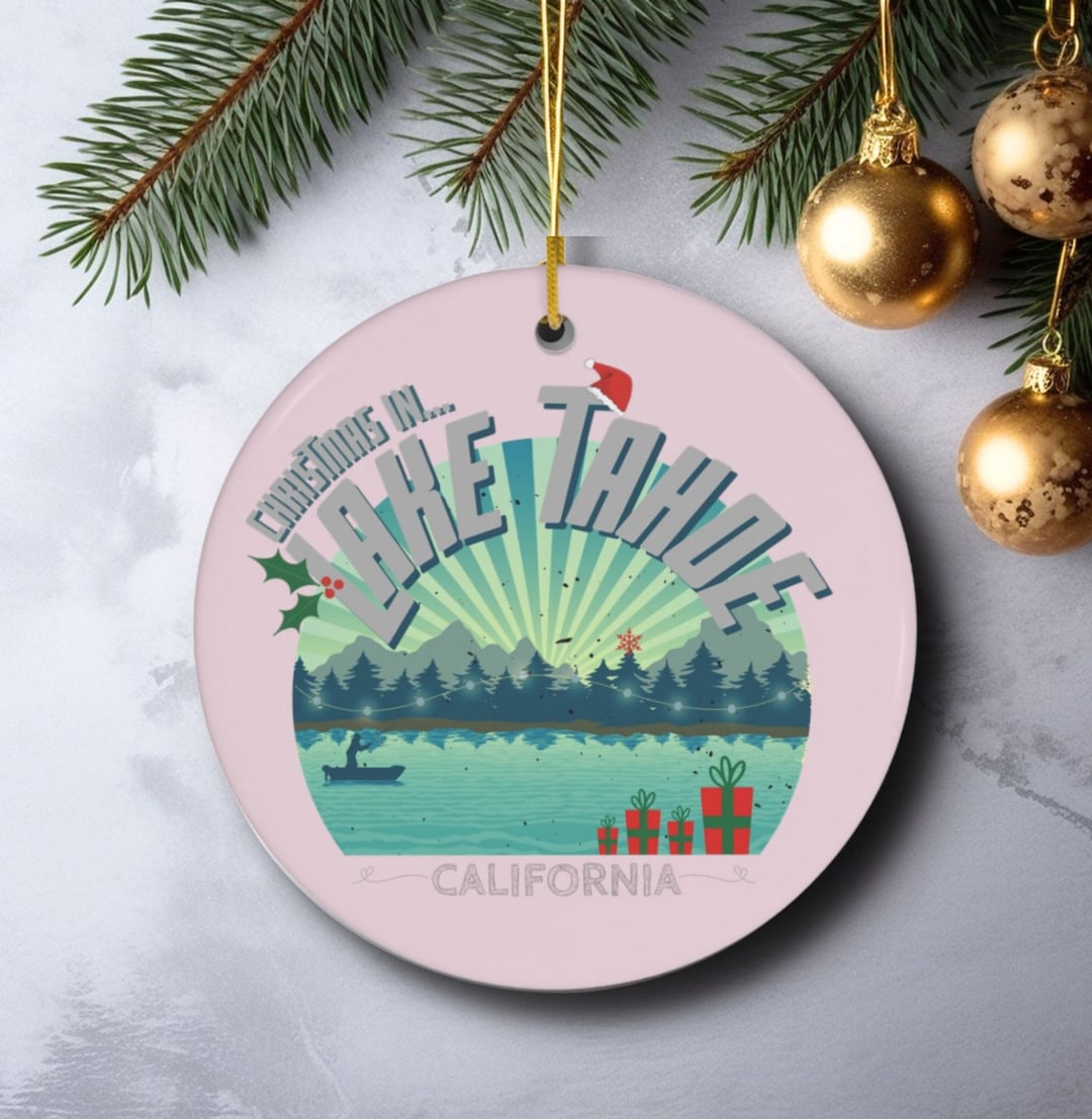 Lake Tahoe Christmas Ornament california Nevada Christmas Etsy