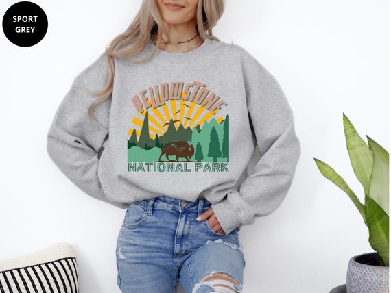 Sweat-shirt Parc national de Yellowstone, camping rétro vintage - France