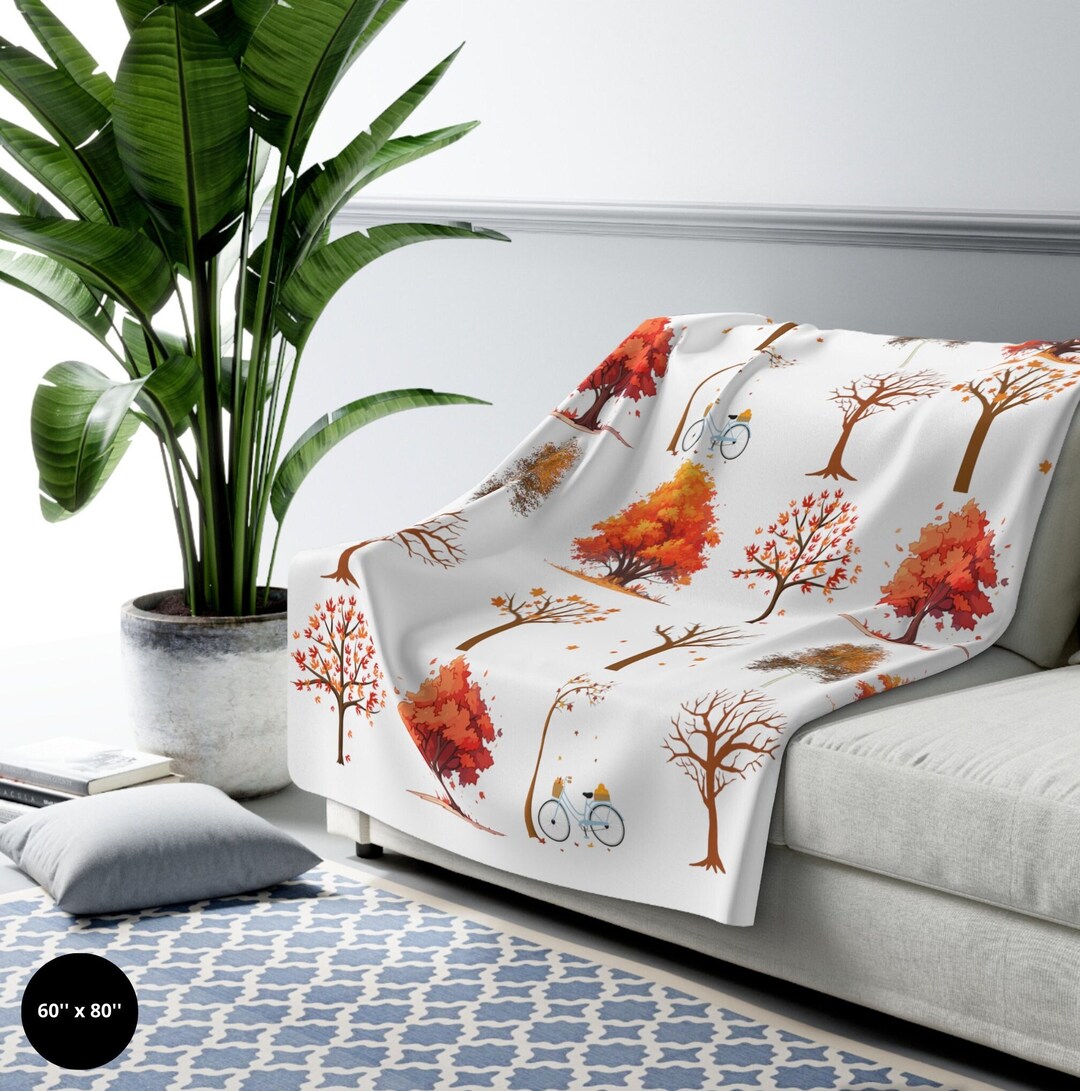 Fall Throw Blanket fall Fleece Blanket autumn Leaves fall Etsy