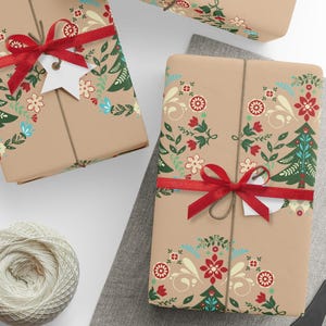 Carta da regalo natalizia scandinava/Carta da regalo con arte popolare svedese/Natale norvegese/Carta da regalo per le feste svedesi/Natale nordico/Carta da regalo per compleanni