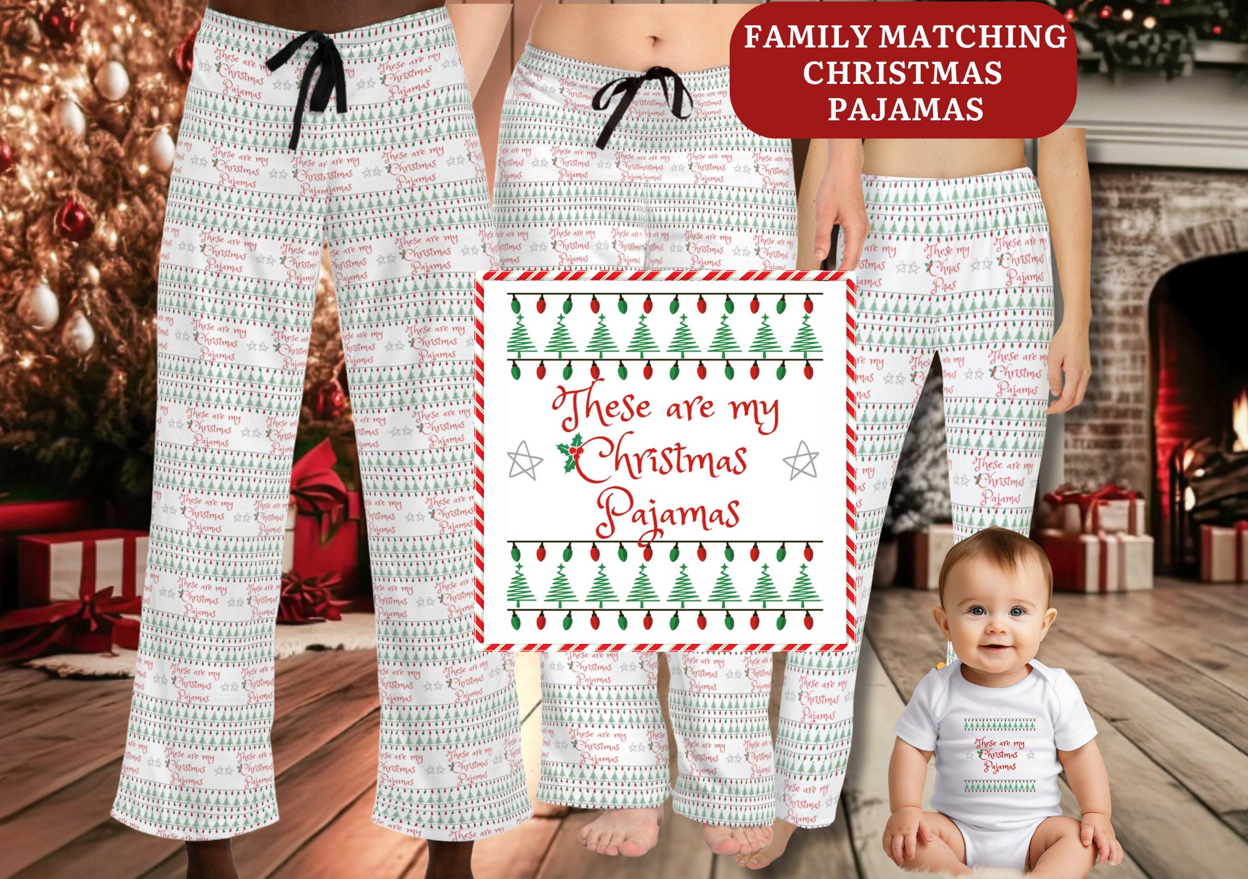 Family Christmas Pajama Pants matching Family Pajama Family Etsy Family Christmas Pajama Pants