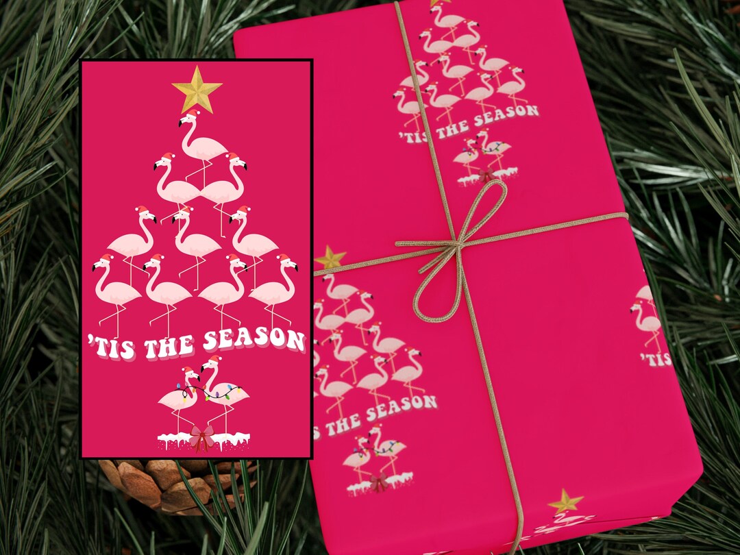 Flamingo Christmas Wrapping Paper 