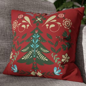 Scandinavian Pillow| Norwegian Swedish Folk Art Pillow |Norwegian Christmas Pillow| Nordic Home Decor| Holiday Pillow| Decorative Pillow