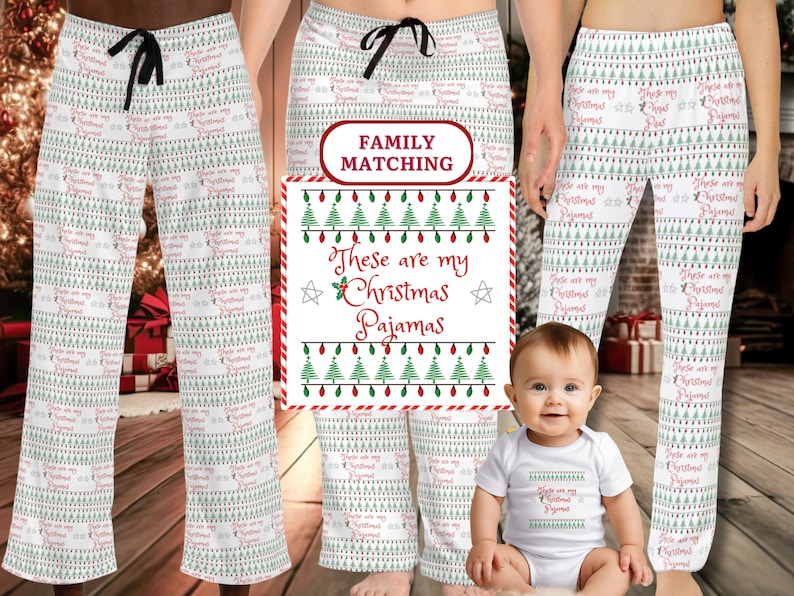 Family Christmas Pajama Pants matching Family Pajama Family Pj Pants