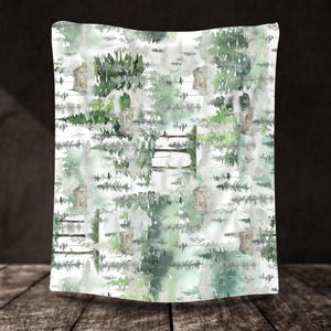 Forest Blanket| Evergreen Forest Decor| Woodland Pine Fir Tree Throw Blanket |Nature Home Living Room Decor| Camping Cabin RV Camper Blanket