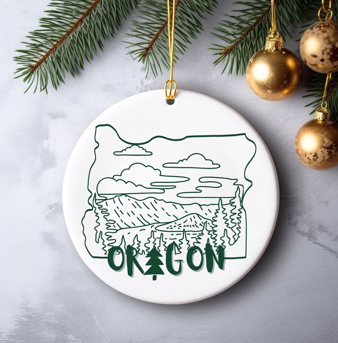 Oregon Christmas Decoration oregon Christmas Tree Ornament PNW Hanging
