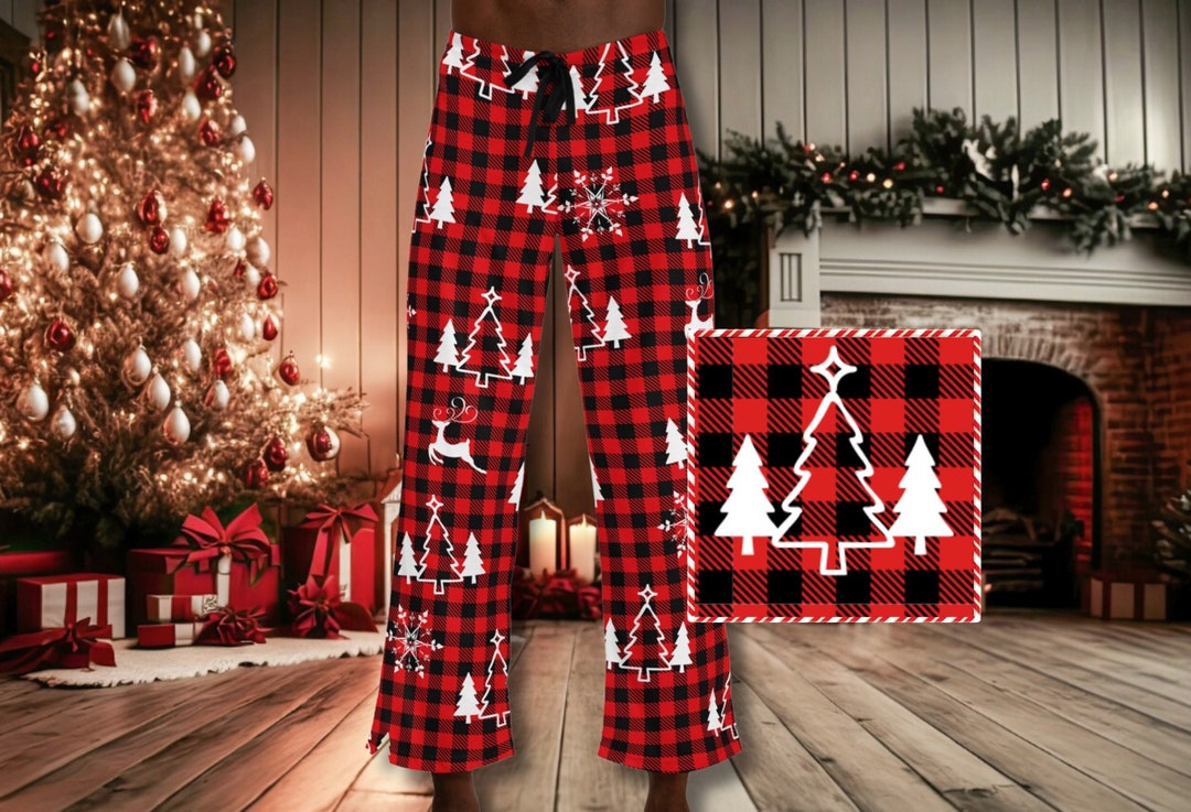Men's Christmas Pajama Pant christmas Tree Pj's Him Etsy
