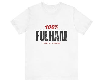 Fulham T-Shirt, Cottagers 100%, FFC White Cotton Football Tshirt Tee