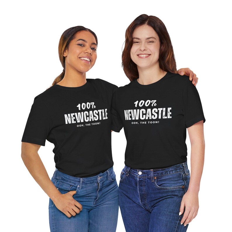 Newcastle United T-Shirt, 100% Geordie Tshirt, Black and White Toon Army Cotton Tee image 9