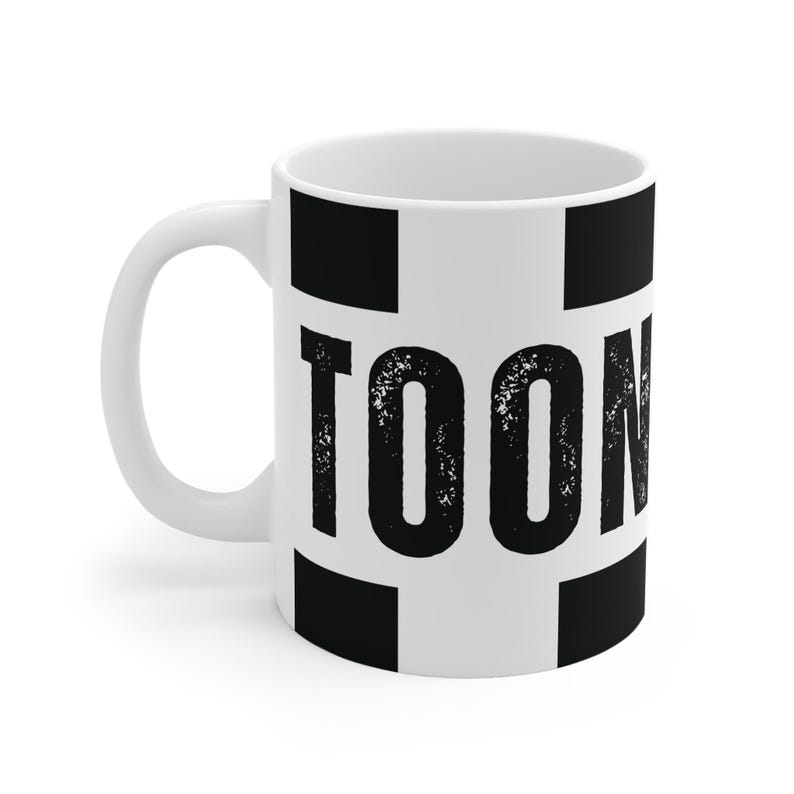 Tazza Newcastle United, Toon Army, Magpies in bianco e nero, regalo di calcio immagine 2