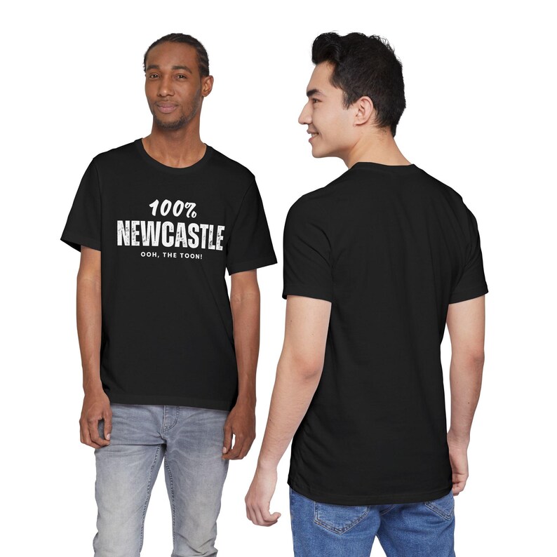 Newcastle United T-Shirt, 100% Geordie Tshirt, Black and White Toon Army Cotton Tee image 5