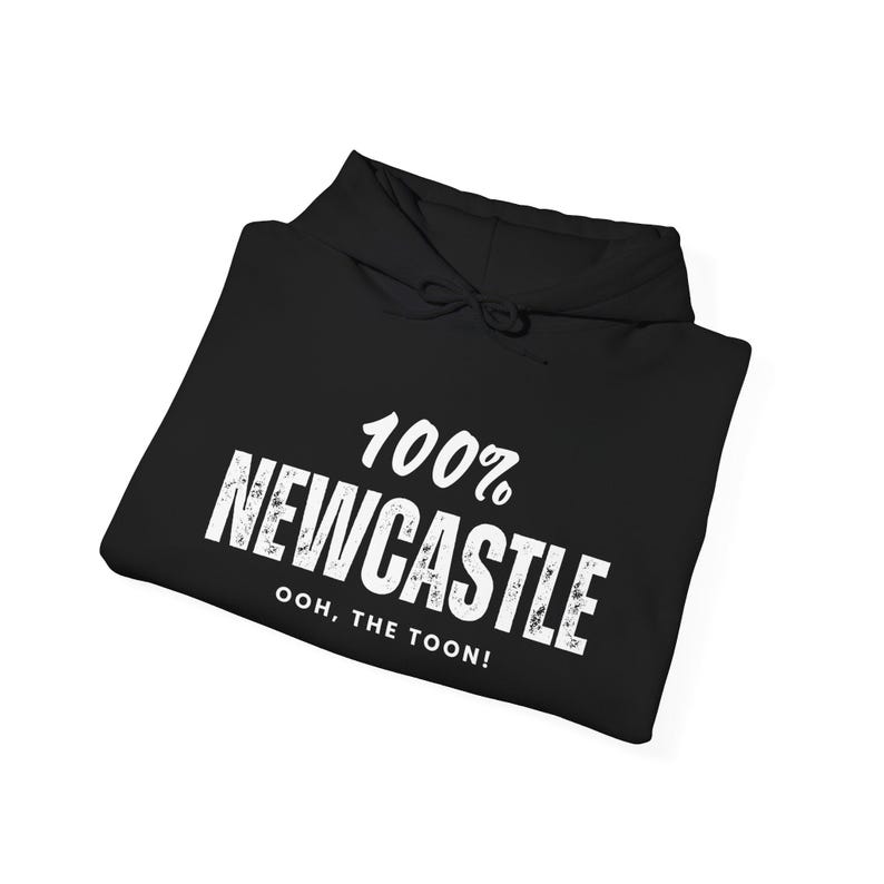 Newcastle United Hoodie, Sweatshirt 100% Geordie, Ooh The Toon Schwarzer Fußballpullover Bild 5