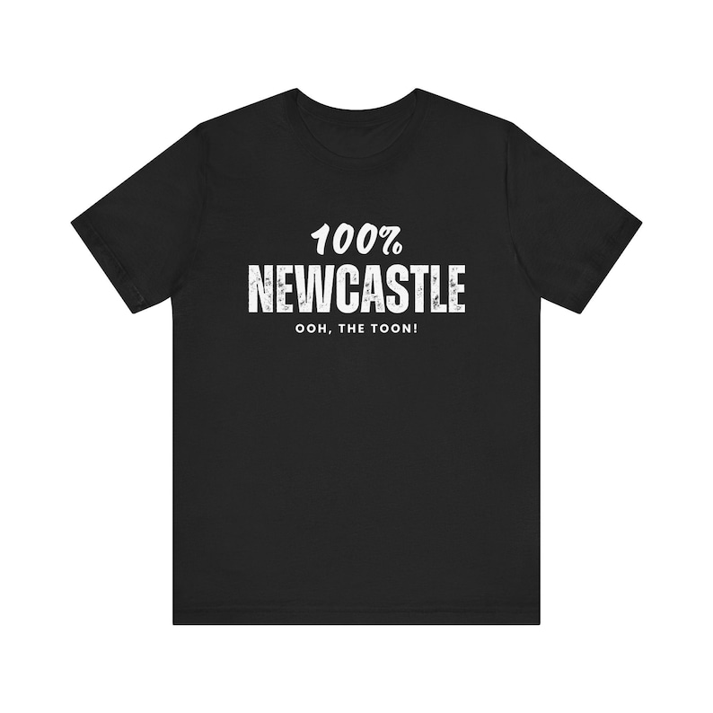 Newcastle United T-Shirt, 100% Geordie Tshirt, Black and White Toon Army Cotton Tee image 1