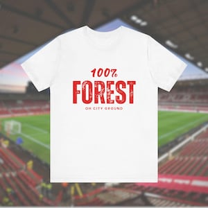Nottingham Forest FC 100% White Cotton Football T-Shirt TShirt Tee