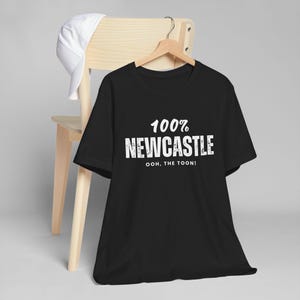 Newcastle United T-Shirt, 100% Geordie Tshirt, Black and White Toon Army Cotton Tee image 8
