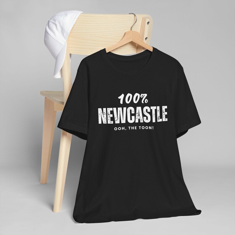 Newcastle United T-Shirt, 100% Geordie Tshirt, Black and White Toon Army Cotton Tee image 8