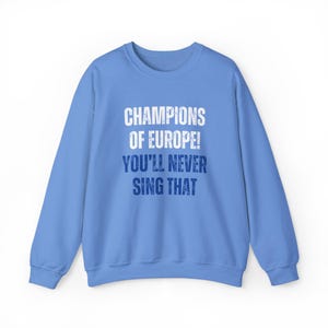 Champions Of Europe Sweatshirt Manchester City Football Fan