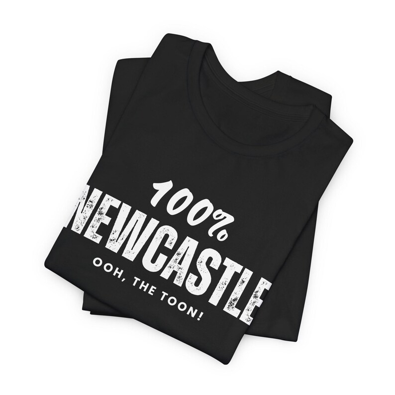 Newcastle United T-Shirt, 100% Geordie Tshirt, Black and White Toon Army Cotton Tee image 4