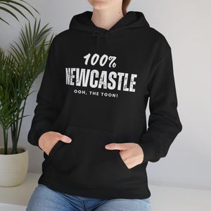 Newcastle United Hoodie, Sweatshirt 100% Geordie, Ooh The Toon Schwarzer Fußballpullover Bild 8