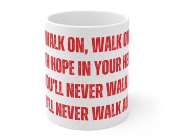 Liverpool FC Mug, You'll Never Walk Alone Anthem, Reds Football Gift