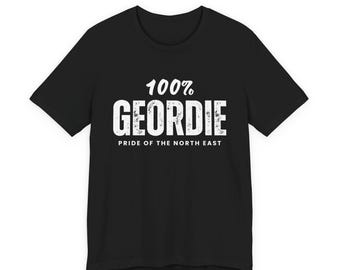 Camiseta del Newcastle United, 100 % geordie, algodón blanco y negro Toon Army