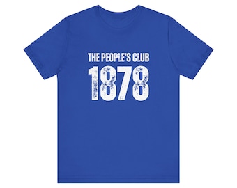 Everton-T-shirt, The People's Club 1878-T-shirt, Toffees-blauw katoenen voetbalshirt