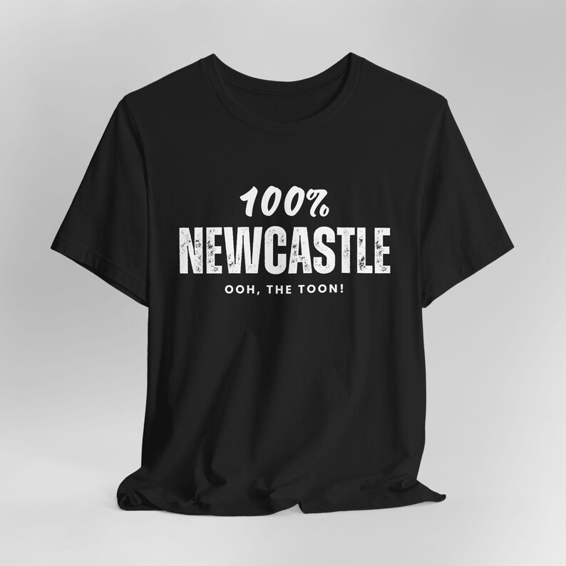 Newcastle United T-Shirt, 100% Geordie Tshirt, Black and White Toon Army Cotton Tee image 6