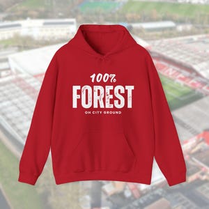 Nottingham Forest Hoodie, Oh Stadt Boden 100%, Roter Fußball Sweatshirt Pullover