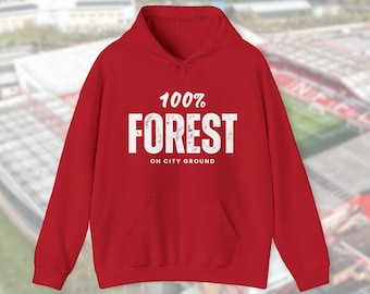 Nottingham Forest Hoodie, Oh Stadt Boden 100%, Roter Fußball Sweatshirt Pullover