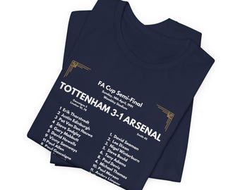My Favourite Game 1991 Tottenham 3-1 Arsenal T-Shirt Tshirt TeeFootball, Soccer, Premier League Gifts, Christmas Present