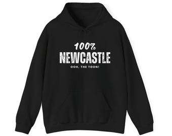 Newcastle United Hoodie, 100% Geordie Sweatshirt, Ooh The Toon Black Football Jumper