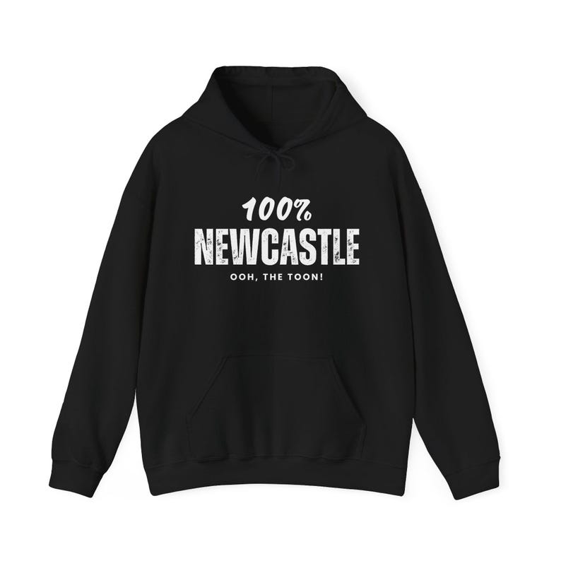 Newcastle United Hoodie, Sweatshirt 100% Geordie, Ooh The Toon Schwarzer Fußballpullover Bild 1
