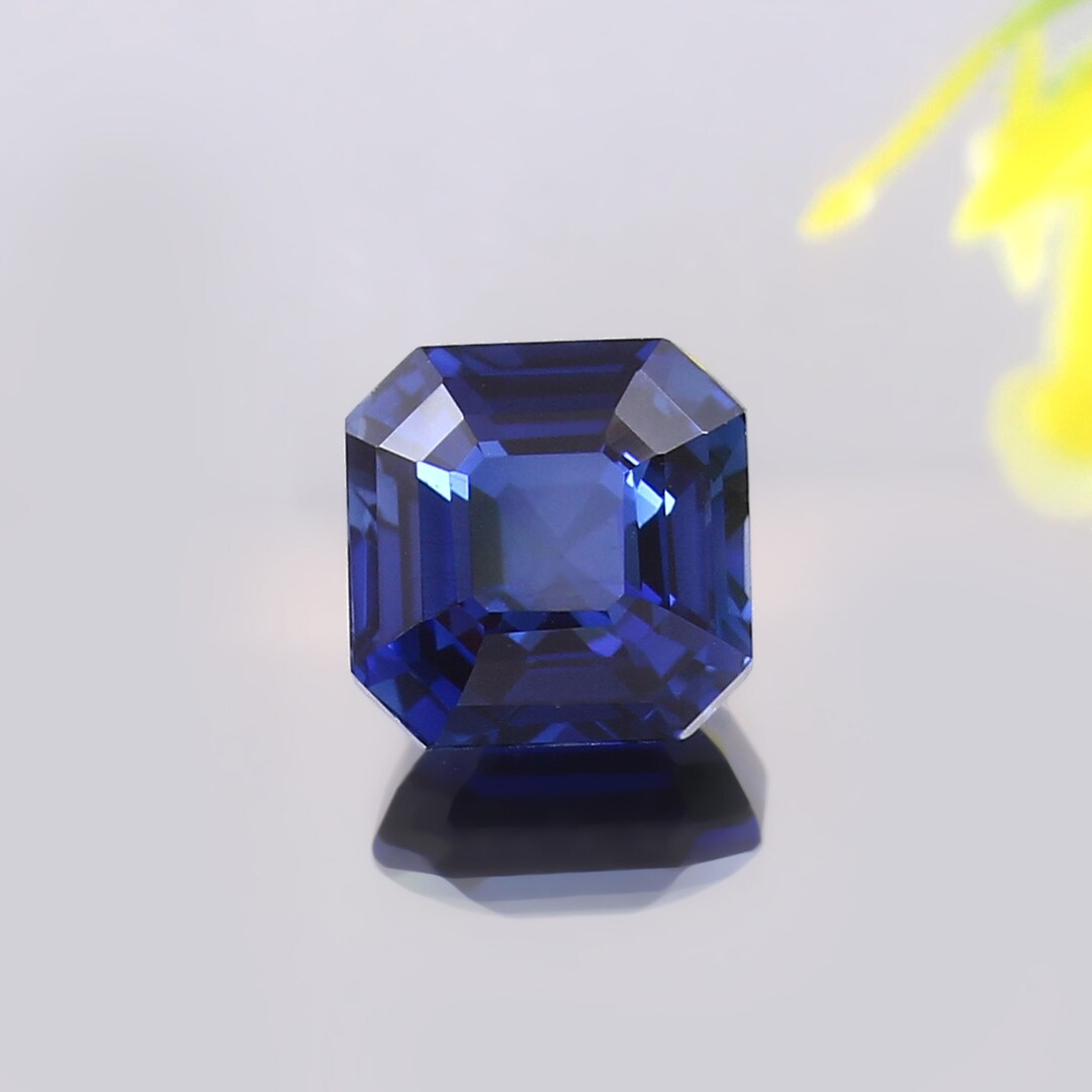 AAA Natural Flawless Ceylon Blue Sapphire Radiant Cut Loose Gemstone 7