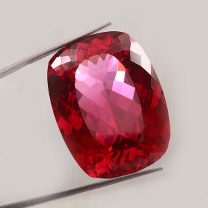 AAA Flawless Burma Ruby Loose Cushion Gemstone Cut, Fine Quality Museum Grade Ruby Pendant & Premium Jewelry Making Gemstone Cut 32x22 MM