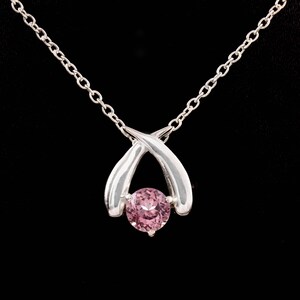 10x10 MM AAA Flawless Ceylon Padparadscha Sapphire Round Pendant, 925 Sterling Silver Gemstone Pendant, September Birthstone, Valentine Gift