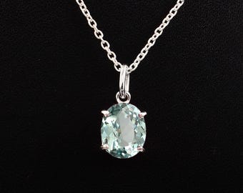 AAA Ceylon Green Spinel Pendant | 925 Sterling Silver, August Birthstone