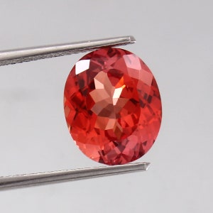 12x10 MM - AAA Bi-Color Flawless Ceylon Padparadscha Sapphire Loose Oval Gemstone Cut, High Quality Sapphire Ring & Fine Jewelry Making Cut
