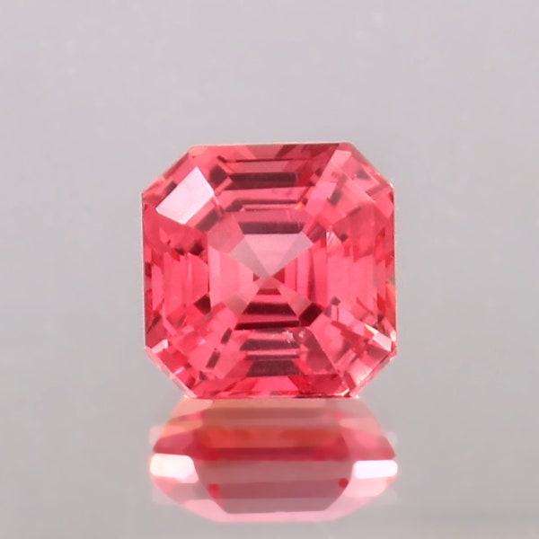 AAA 7.50 MM Ravishing Color & Nice Luster Flawless Ceylon Padparadscha Sapphire Loose Asscher Cut Gemstone For Ring And Fine Jewelry Making