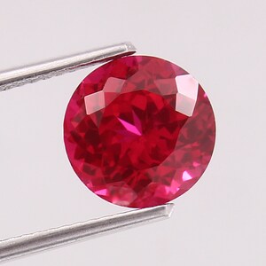 AAA Ravishing Color And Nice Luster Blood Red Mozambique Ruby Loose Round Gemstone Cut For Ring & Fine Jewelry Making Gemstone Cut 9x9 MM