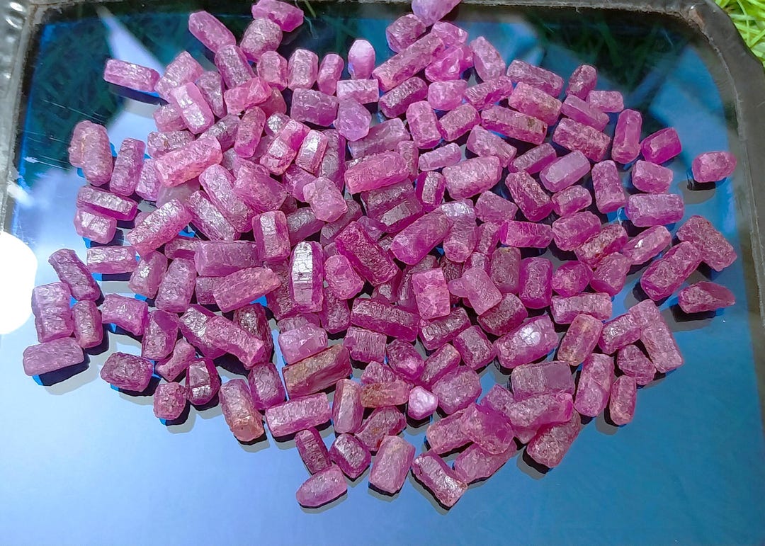 Ruby Stone Stick Natural Ruby Rough 6 to 10 MM | Unheated Untreated 100% Earthmined ...