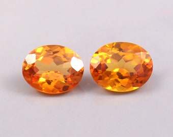 AAA Flawless Ceylon Orange Sapphire Loose Oval Gemstone Cut, Extreme Quality Sapphire Earing & Jeweley Making Matched Pair 7x5 To 12x10 MM