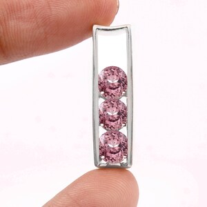 6x6 MM - AAA Flawless Ceylon Padparadscha Sapphire Round Pendant, 925 Sterling Silver Gemstone Pendant, September Birthstone, Proposal Gift