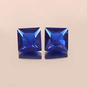 Cornflower Blue Ceylon Spinel: Square Princess Cut Loose Gemstone, 5x5 mm