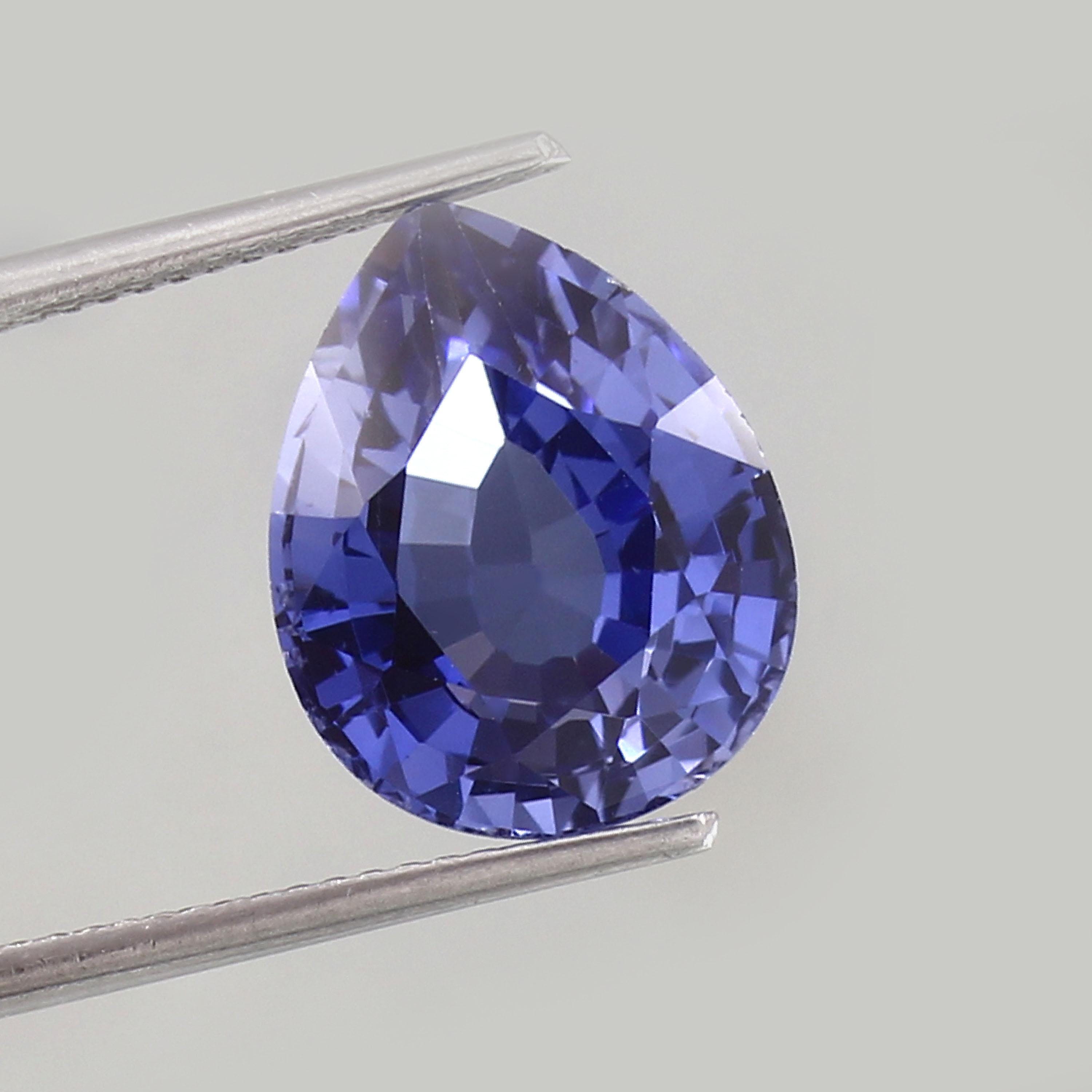 9x7 MM To 18x16 MM - AAA Flawless Ceylon Blue Sapphire Loose Pear Gemstone Cut, Top Quality Sapphire Ring & Fine Jewelry Making Gemstone Cut