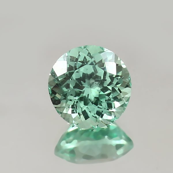 Ceylon Green Spinel: 7mm Round Cut Loose Gemstone