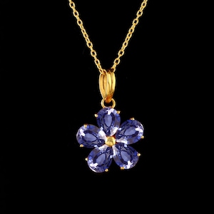 8x6 MM - AAA Quality Ceylon Blue Sapphire Pear Pendant, 925 Sterling Silver Gemstone Pendant, September Birthstone, Her Birthday Gift Item