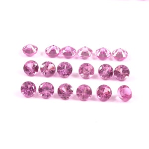 AAA Ceylon rosa safir | Rund lös ädelsten för smyckestillverkning (1-4 mm)