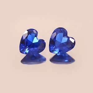 AAA Flawless Korenbloem Blauwe Ceylon Spinel Loose Heart Gemstone Cut, Fijne kwaliteit Spinel Earing & Sieraden Maken Edelsteen Matched Pair 4x4MM