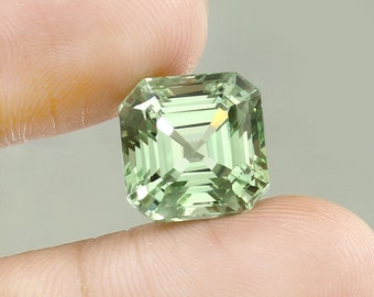 Zafiro Parti de corte Asscher, piedra preciosa suelta de 7 x 7 mm, zafiro de Ceilán AAA impecable, anillo de compromiso y joyería de cumpleaños, piedra de nacimiento