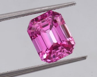 AAA 9x7 MM Ravishing Color And Nice Luster Flawless Ceylon Pink Sapphire Loose Radiant Cut Gemstone For Ring & Fine Jewelry Making Gemstone